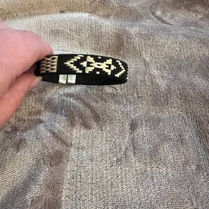 Black and Cream Woven Bracelet